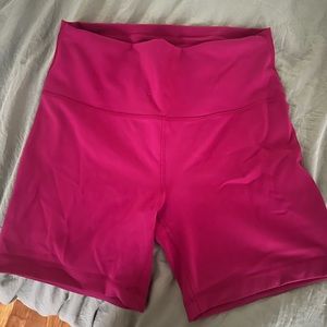 Lululemon 6” wunder train shorts. Size 10 pomegranate color.
